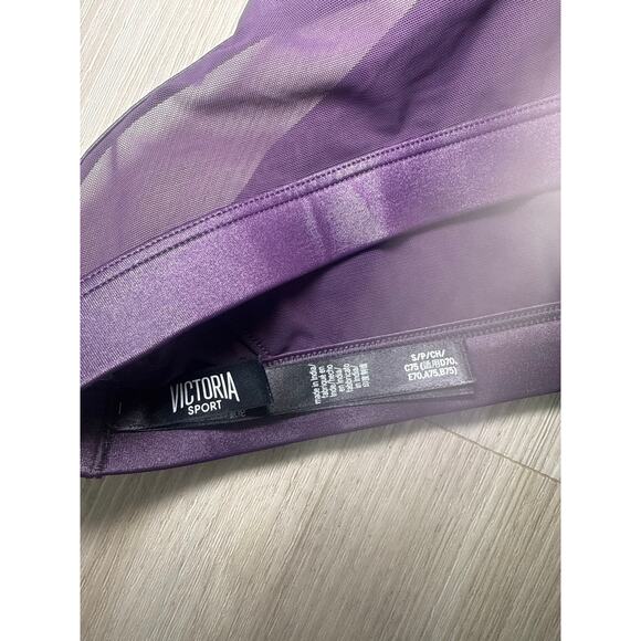 Victoria's Secret Victoria Sport Purple Mesh Shine High Neck Sports Bra Small - Picture 4 of 4
